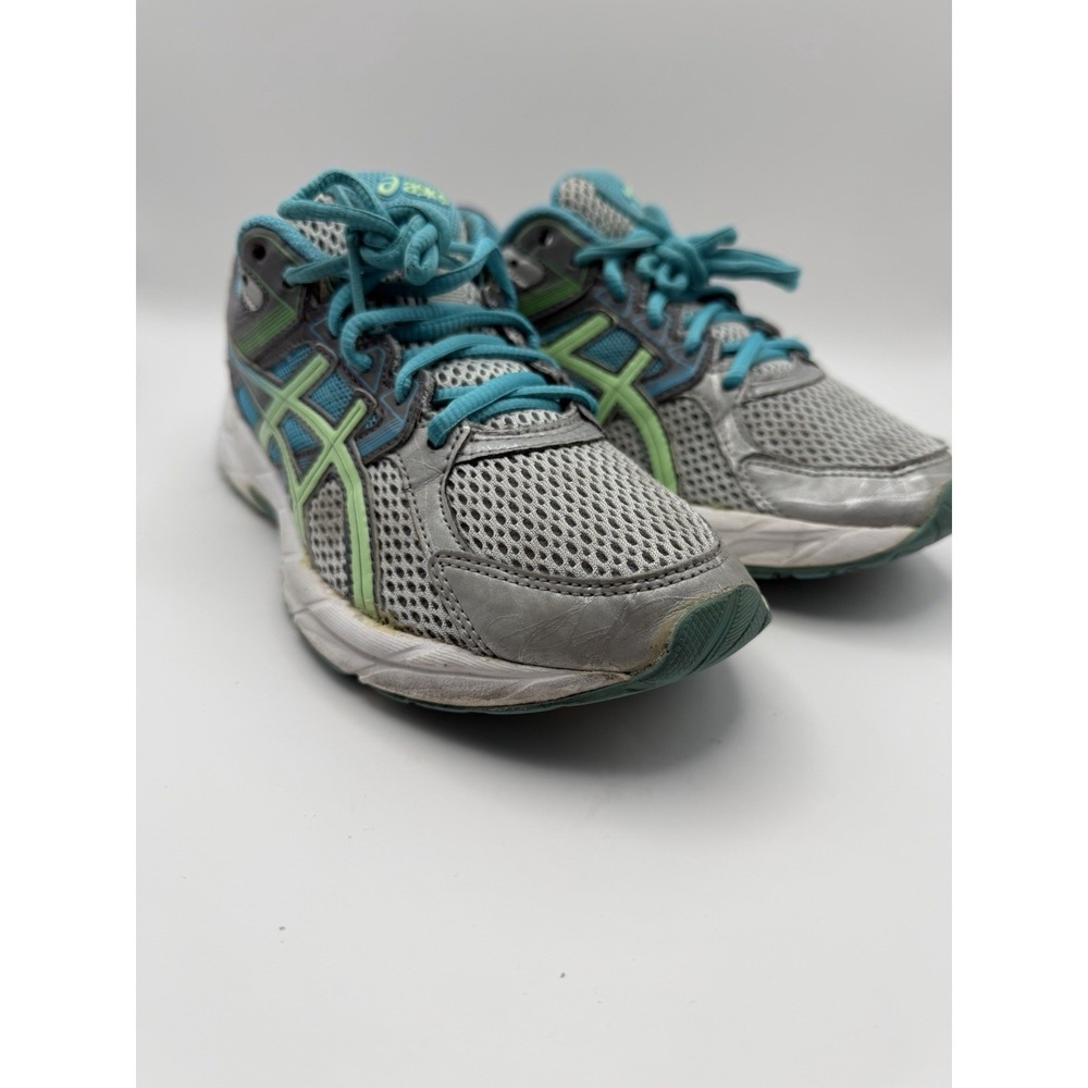 ASICS Gel-Contend Women's Size 6.5 Gray Blue Green Running Shoes